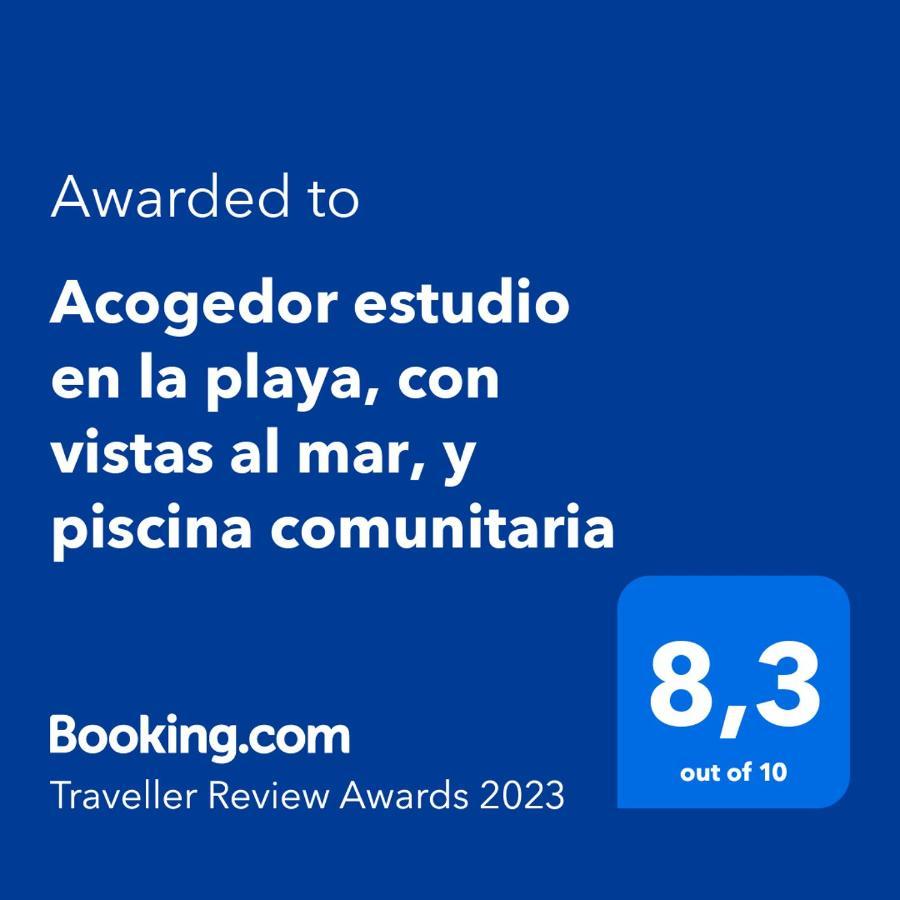 Acogedor Estudio En La Playa, Con Vistas Al Mar, Y Piscina Comunitaria Сан-Сальвадор Екстер'єр фото